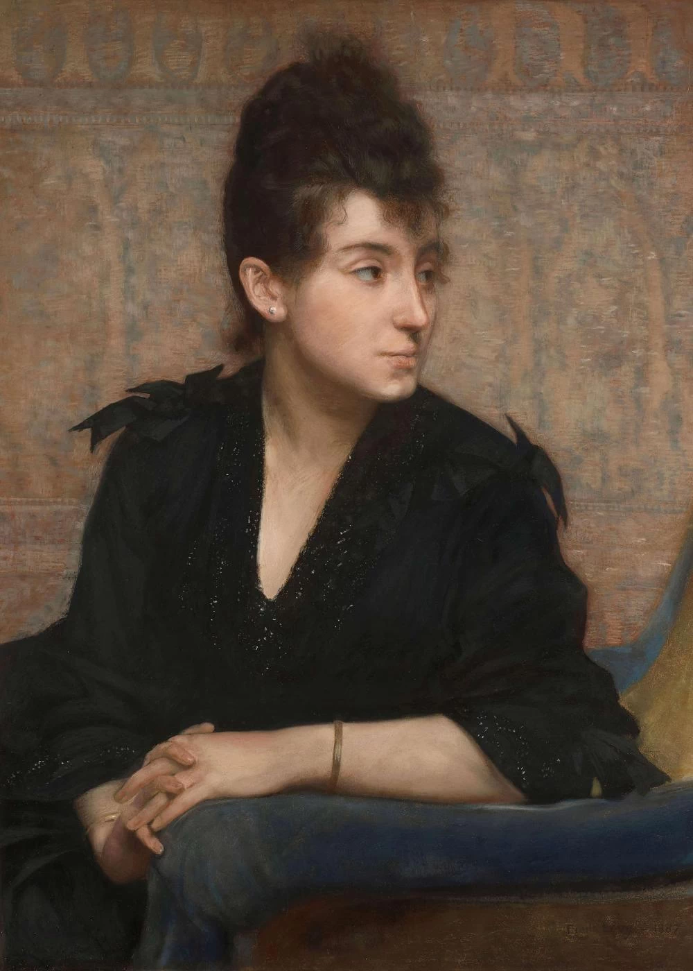 Ritratto di una donna in abito nero